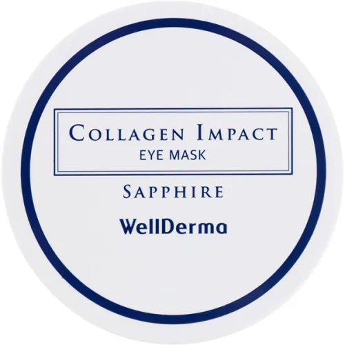 Гідрогелеві патчі для очей WellDerma Collagen Impact Sapphire Eye Mask з пудрою сапфірів та морським колагеном