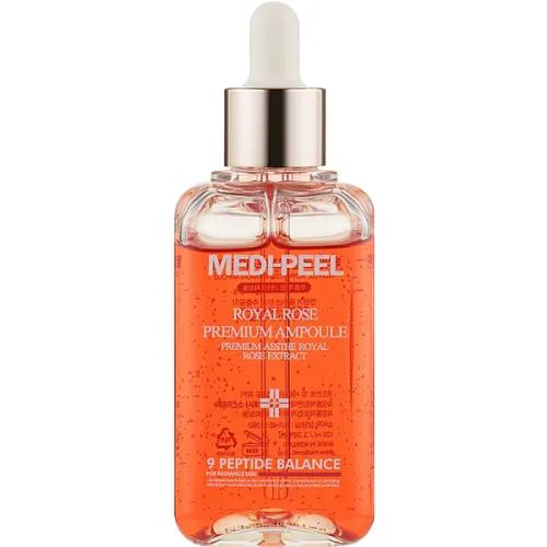 Ампульная сыворотка для лица Medi Peel Royal Rose Premium Ampoule с экстрактом розы и комплексом из 9 пептидов, 100 мл.
