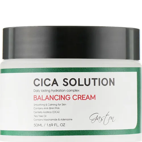 Балансирующий крем для лица Gaston Cica Solution Balancing Cream с экстрактом центеллы, 50 мл.