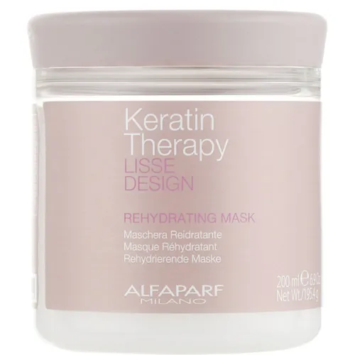 Зволожуюча маска для волосся Alfaparf Lisse Design Keratin Therapy Rehydrating Mask, 200 мл.