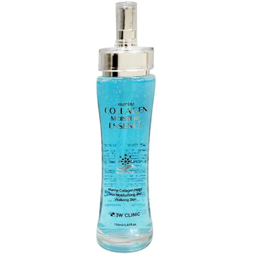 Зволожуюча есенція для обличчя 3W Clinic Marine Collagen Moisture Essence з морським колагеном, 150 мл.