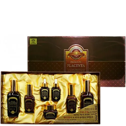 Антивіковий набір для обличчя 3W Clinic Premium Placenta 7 Set