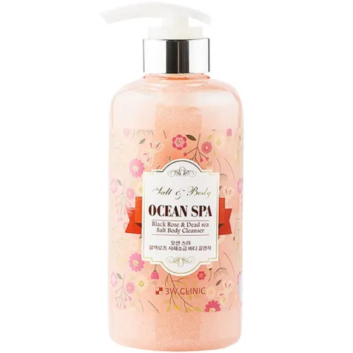 Скраб для тела c экстрактом черной розы и солью мертвого моря 3W Clinic Ocean Spa Black Rose & Dead Sea Salt Body Cleanser