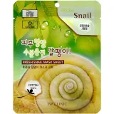 Восстанавливающая тканевая маска для лица 3W Clinic Fresh Snail Mask Sheet с экстрактом улитки, 23 мл.