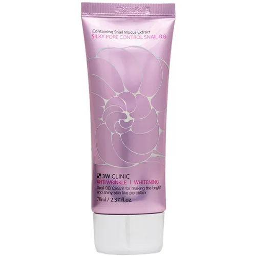 BB крем для обличчя 3W Clinic Silky Pore Control BB Cream з муцином равлика, 70 мл.