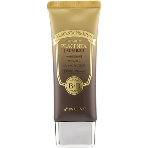Сонцезахисний BB крем для обличчя 3W Clinic Premium Placenta Sun BB Cream SPF40 PA+++ з плацентою, 70 мл.