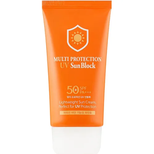 Сонцезахисний крем для обличчя 3W Clinic Multi Protection UV Sun Block SPF50 PA+++ з екстрактом алое, 70 мл.