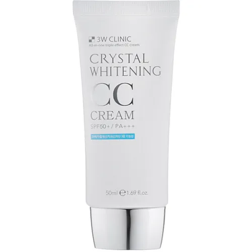 Солнцезащитный осветляющий СС-крем для лица 3W Clinic Crystal Whitening CC Cream SPF50+ PA+++, 50 мл.