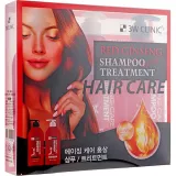 Набір для волосся 3W Clinic Red Ginseng Aging Care Set з екстрактом женьшеню, 3 шт. х 500 мл.