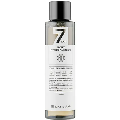 Тонер для лица May Island 7 Days Secret Peptide 8 Plus Toner с 8 пептидами, 155 мл.