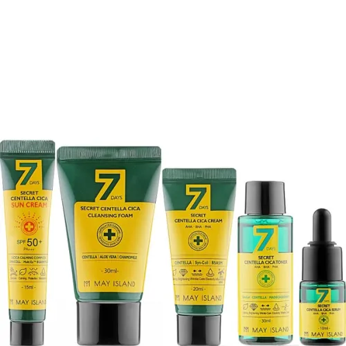 Набор для проблемной кожи лица May Island 7 Days Secret Centella Mini Kit Set с экстрактом центеллы