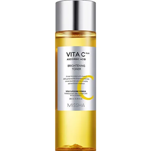 Осветляющий тонер для лица Missha Vita C Plus Brightening Toner с витамином С, 200 мл.