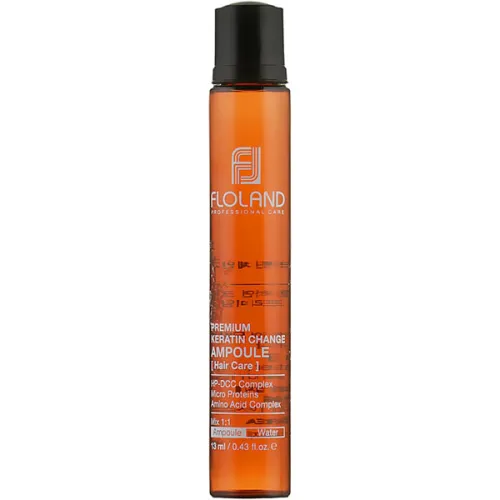 Філер для відновлення пошкодженого волосся Floland Premium Keratin Change Ampoule, 13 мл.