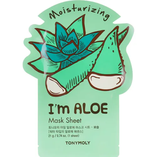 Тканинна маска для обличчя «алое» Tony Moly I’m Real Aloe Mask Sheet, 21 мл.