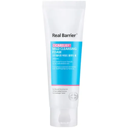 Очищающая пенка для чувствительной кожи лица Real Barrier Cicarelief Mild Cleansing Foam, 120 мл.