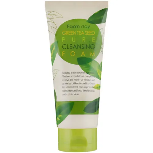Пенка для умывания FarmStay Green Tea Seed Pure Cleansing Foam с экстрактом зеленого чая, 180 мл.