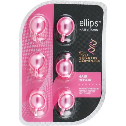 Вітаміни для волосся «відновлення волосся» Ellips Hair Vitamin Hair Repair With Pro-Keratin Complex, 6 шт. х 1 мл.