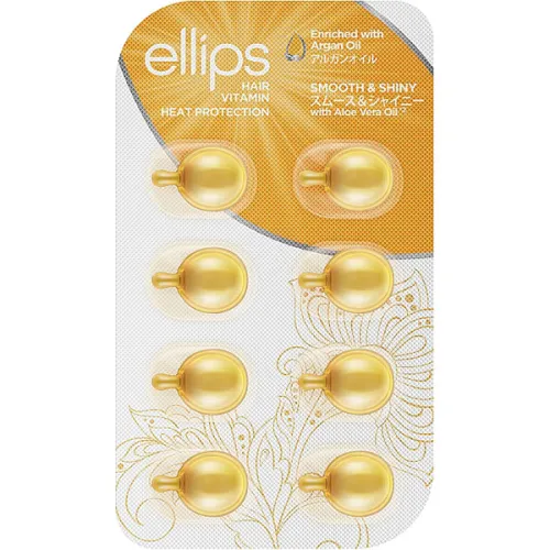 Вітаміни для волосся «розкішне сяйво» Ellips Hair Vitamin Smooth & Shiny With Aloe Vera Oil, 8 шт. х 1 мл.