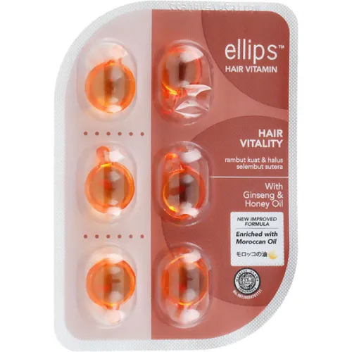 Вітаміни для волосся «здоров’я волосся» Ellips Hair Vitamin Hair Vitality With Ginseng & Honey Oil, 8 шт. х 1 мл.