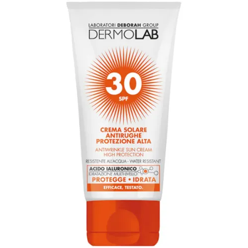Сонцезахисний крем Deborah Dermolab Antiwrinkle Sun Cream High Protection SPF30 з гіалуроновою кислотою, 200 мл.