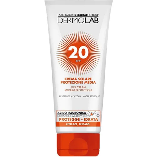 Солнцезащитный крем Deborah Dermolab Sun Cream Medium Protection SPF20 с гиалуроновой кислотой, 200 мл.