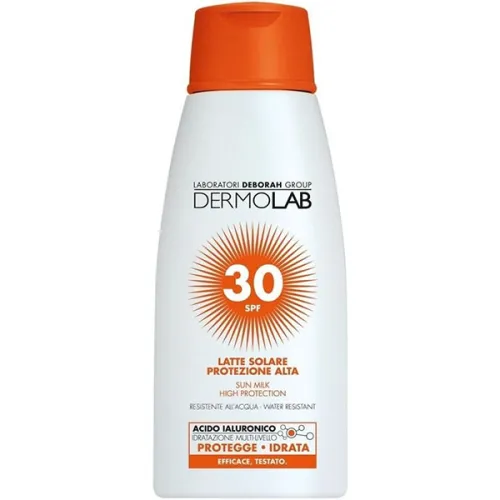 Солнцезащитное молочко Deborah Dermolab Sun Milk High Protection SPF30 с гиалуроновой кислотой, 200 мл.