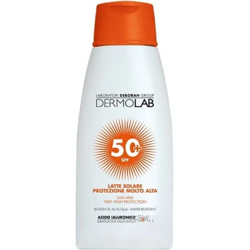Солнцезащитное молочко Deborah Dermolab Sun Milk Very High Protection SPF50+ с гиалуроновой кислотой, 200 мл.