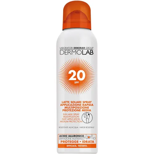 Солнцезащитное молочко Deborah Dermolab Sun Milk Spray Multi-Position Fast Application Medium Protection SPF20 с