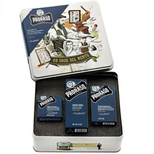 Подарунковий набір для гоління «блакитна свіжість» Proraso Gift Set Azur & Lime