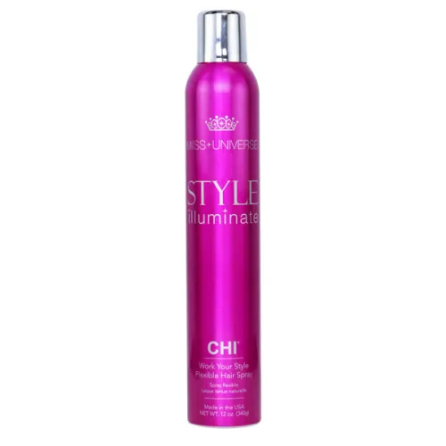 Лак рухомої фіксації CHI Miss Universe Style Illuminate Work Your Style Flexible Hair Spray, 340 г.