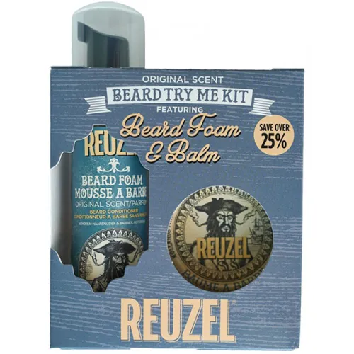 Подарунковий набір по догляду за бородою Reuzel Beard Try Me Kit Beard Foam & Balm