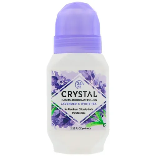 Мінеральний кульковий дезодорант «лаванда та білий чай» Crystal Body Deodorant Mineral-Enriched Deodorant Roll-On Lavender &