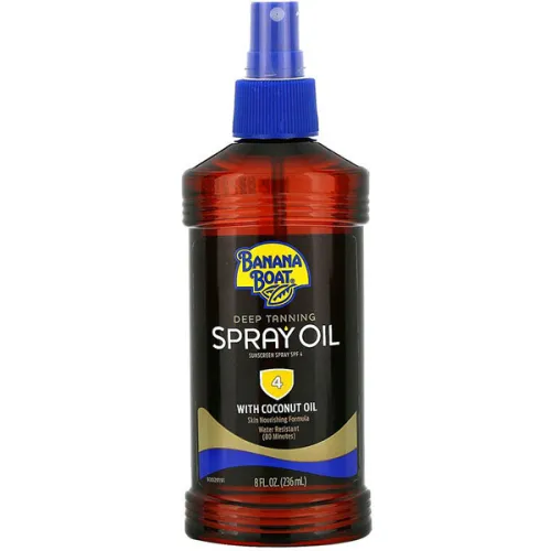 Масло-спрей для загара Banana Boat Deep Tanning Spray Oil with Coconut Oil SPF4 с кокосовым маслом, 236 мл.