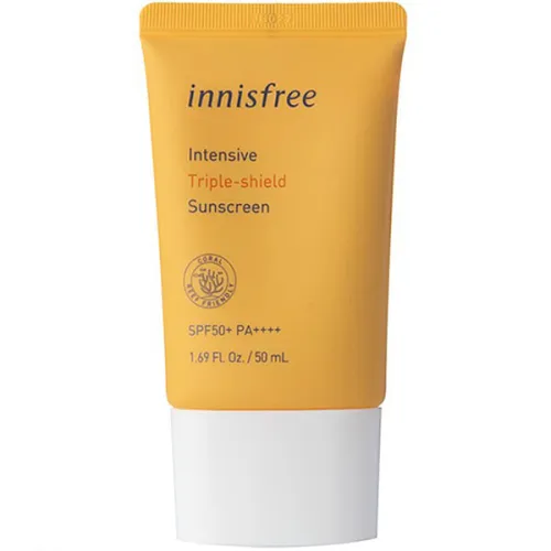 Солнцезащитный крем для лица «тройная защита» Innisfree Intensive Triple Shield Sunscreen SPF50+ PA+++, 50 мл.