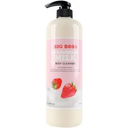 Гель для душа Food A Holic Big Boss Strawberry Milk Body Cleanser с экстрактом клубники, 1000 мл.