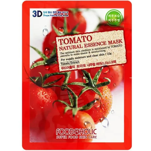 Тканинна маска для обличчя Food A Holic Natural Essence Mask Tomato з екстрактом томату, 23 г.