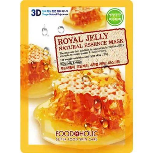 Тканинна маска для обличчя Food A Holic Natural Essence Mask Royal Jelly з екстрактом маточного молочка, 23 г.