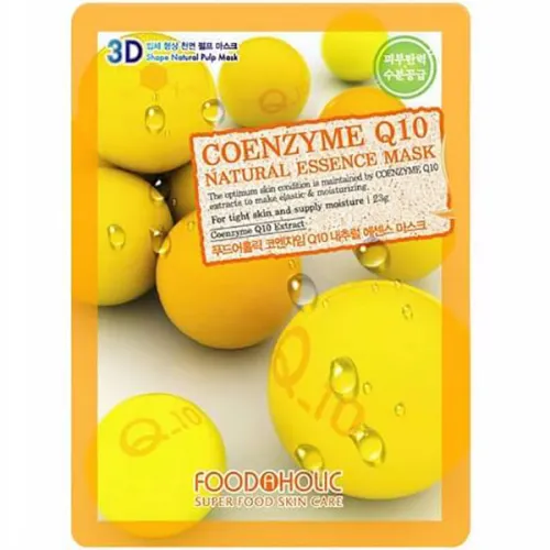 Тканинна маска для обличчя Food A Holic Natural Essence Mask Coenzyme Q10 з екстрактом коензиму Q10, 23 г.