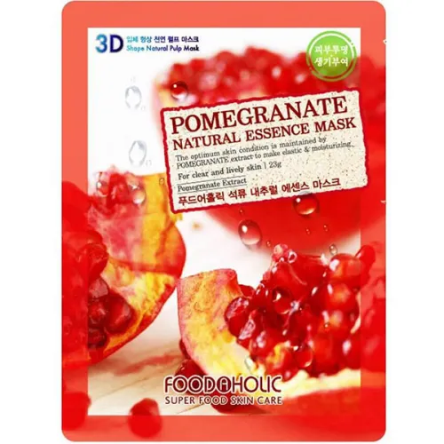 Тканевая маска для лица Food A Holic Natural Essence Mask Pomegranate с экстрактом граната, 23 г.