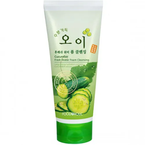 Пенка для умывания Food A Holic Fresh Water Foam Cleansing Cucumber с экстрактом огурца, 180 мл.