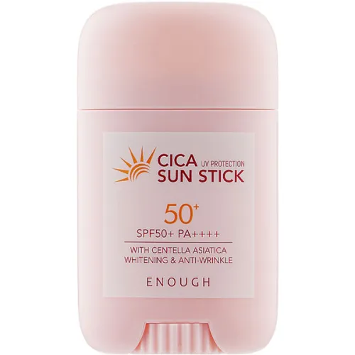 Солнцезащитный стик для лица Enough Cica Sun Stick SPF50+ PA++++ с экстрактом центеллы, 20 г.