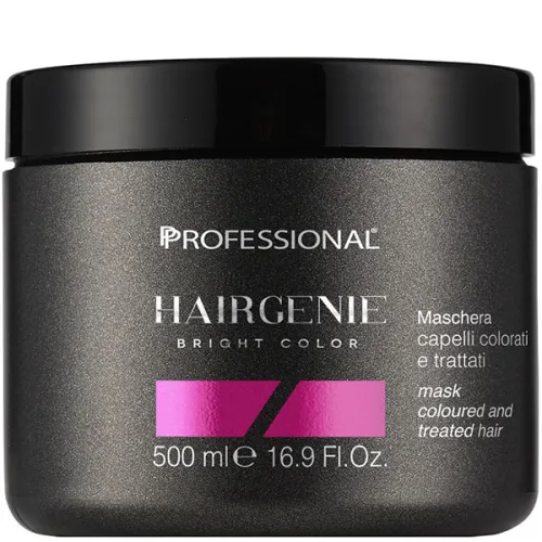Маска для блеска окрашенных волос Professional Hairgenie Bright Color Mask, 500 мл.