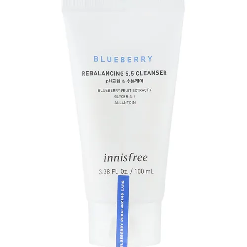 Балансирующая пенка для умывания Innisfree Blueberry Rebalancing 5.5 Cleanser с экстрактом голубики, 100 мл.