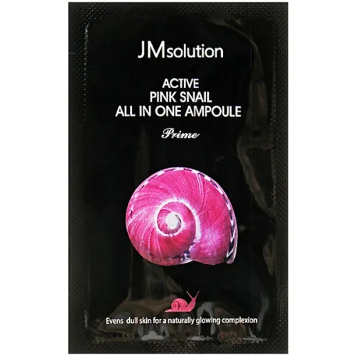 Ампульная сыворотка для лица JMsolution Active Pink Snail All In One Ampoule с муцином улитки и витамином В12, 2 мл.