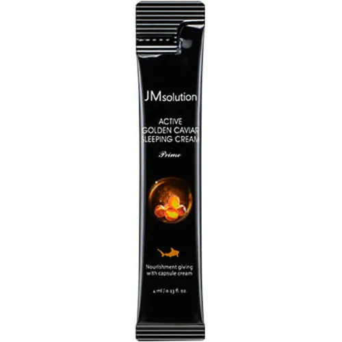 Ночной крем для лица JMsolution Active Golden Caviar Sleeping Cream с экстрактом икры и золота, 4 мл.