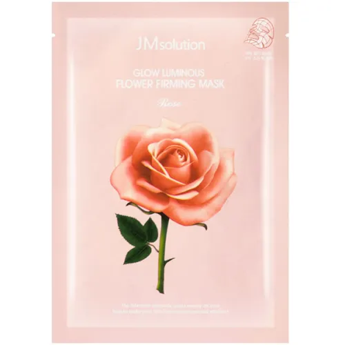 Тканевая маска для лица JMsolution Glow Flower Firming Mask Rose с экстрактом дамасской розы, 30 мл.