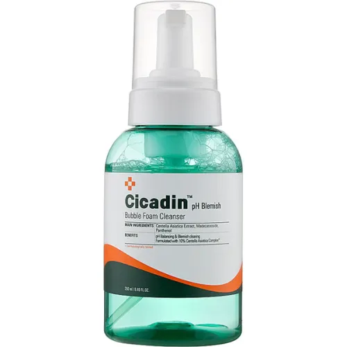 Нежная пенка для умывания Missha Cicadin pH Blemish Bubble Foam Cleanser, 250 мл.