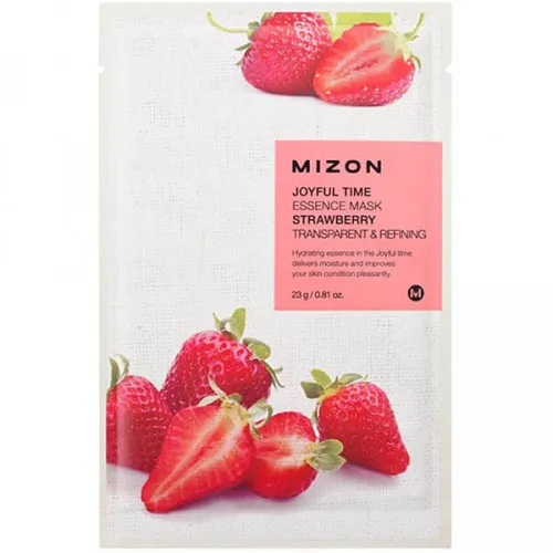 Тканинна маска для обличчя Mizon Joyful Time Essence Mask Strawberry з екстрактом полуниці, 23 г.