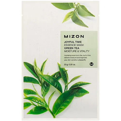 Тканинна маска для обличчя Mizon Joyful Time Essence Mask Green Tea Moisture & Vitality з екстрактом зеленого чаю, 23 г.