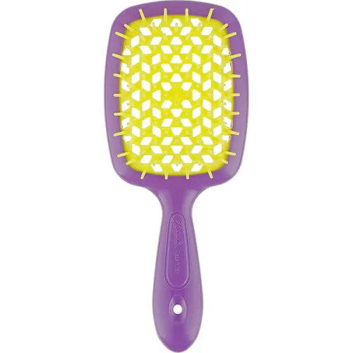 Щітка для волосся «фіолетова Janeke Superbrush The Original Violet & Yellow з жовтим»